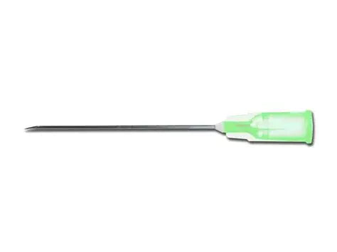 sterile needles with packaging on a white background