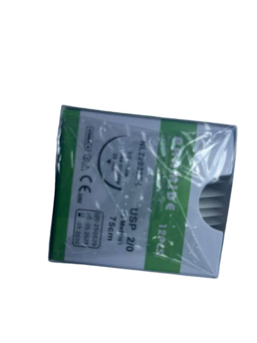 Nylon(blue)USP4/0,75cm,1/2circle,reverse cutting,20mm