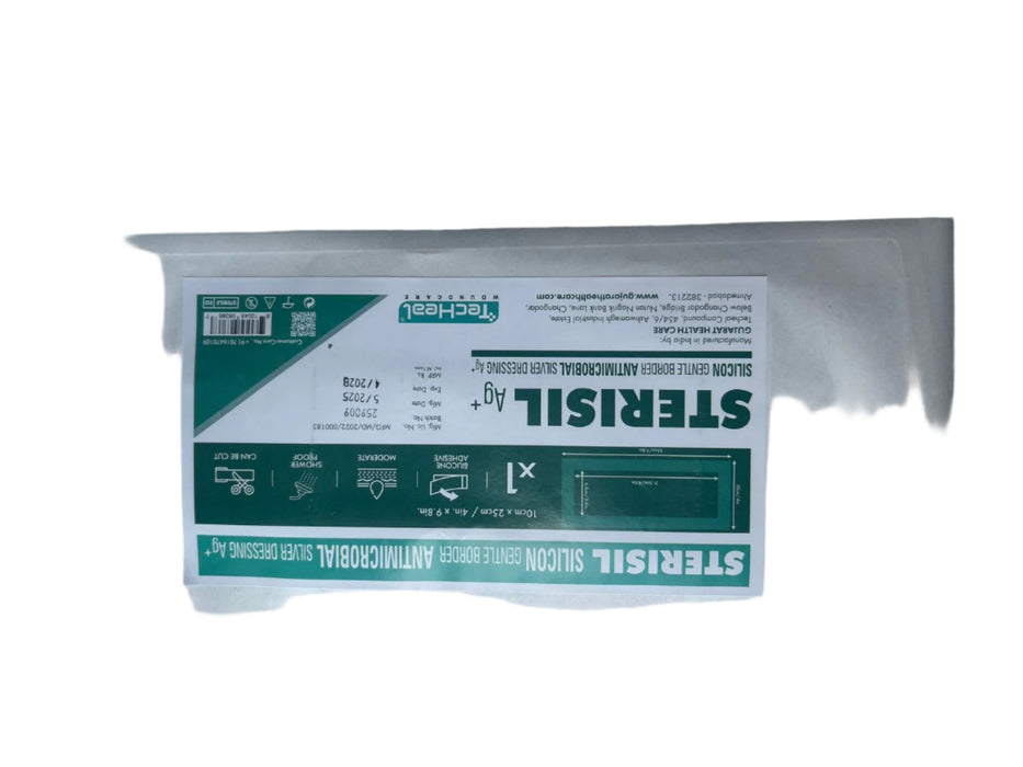 Sterisil Silicon Border Antimicrobial Silver Wound Dressing (pack size = 10pcs)