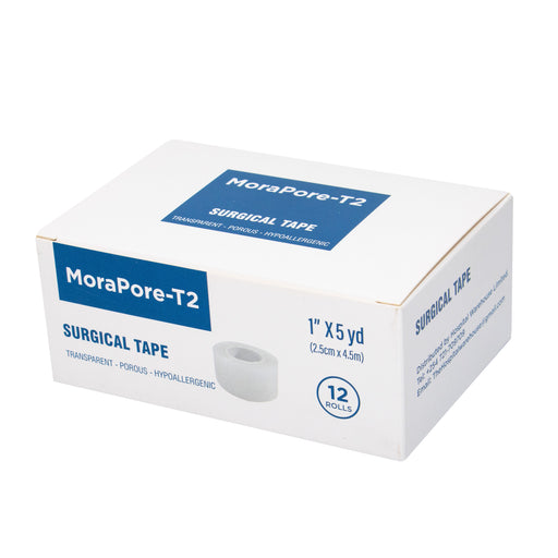 Transparent Surgical Tape ( Transpore)2 inch 1" by 5 Yards (2.5 cm by 4.5 cm) - 6 Pieces Per Unit