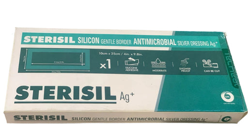 Sterisil Silicon Border Antimicrobial Silver Wound Dressing (pack size = 10pcs)