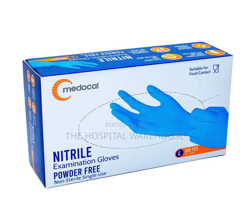 Nitrile powder free examination gloves