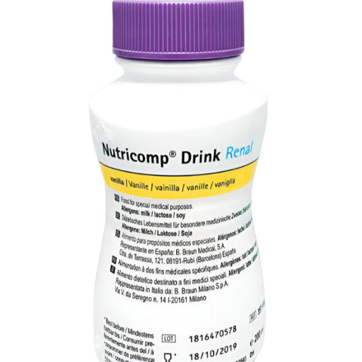 Nutricomp Drink Renal vanilla - 200ml High Energy Sip Feed 2kcl
