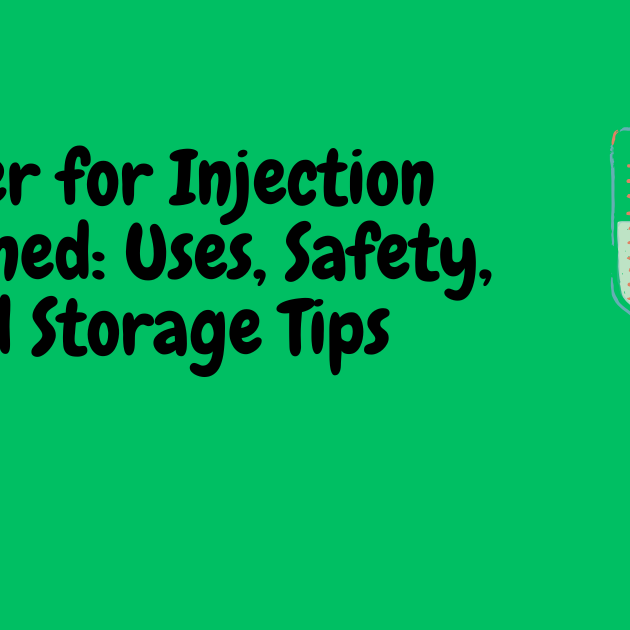 Water for Injection Explained: Uses, Safety, and Storage Tips