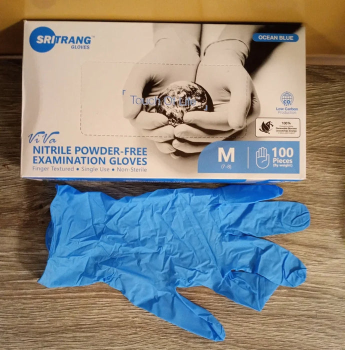 Blue Nitrile Gloves 100s