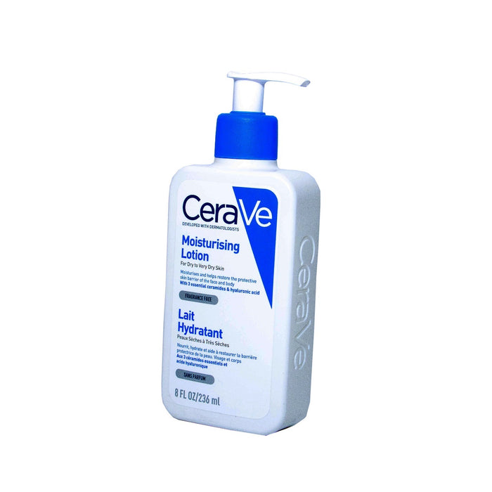 CeraVe moisturizing lotion bottle on a white background