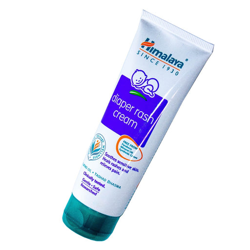Tube of Himalaya diaper cream on a white background