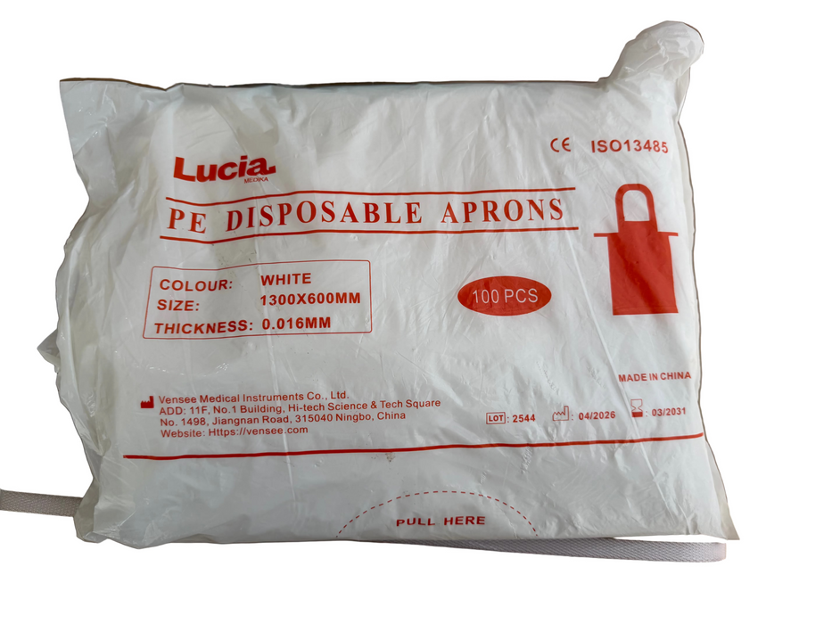 Disposable Apron AP for hygienic single-use protection in clinics, laboratories, food handling and industrial work areas in Kenya.