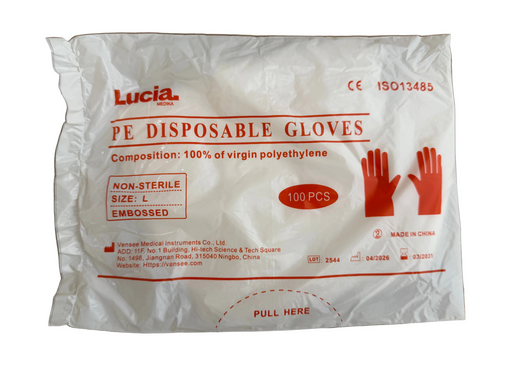 Lucia PE disposable gloves for hygienic food handling, cleaning, clinics and light-duty protection in Kenya.