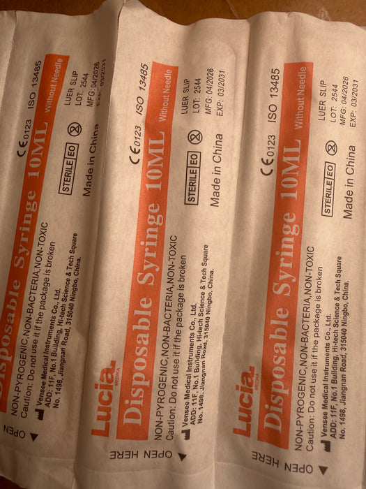 Disposable Syringes Without Needles