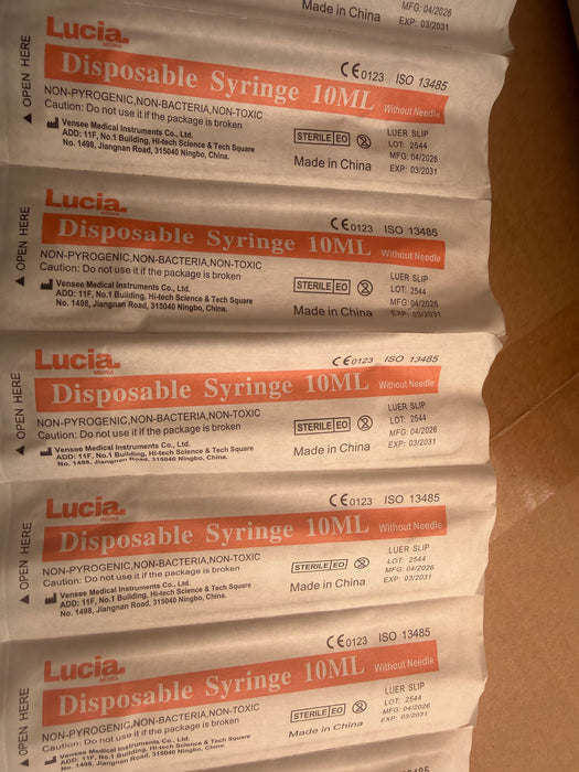 Disposable Syringes Without Needles