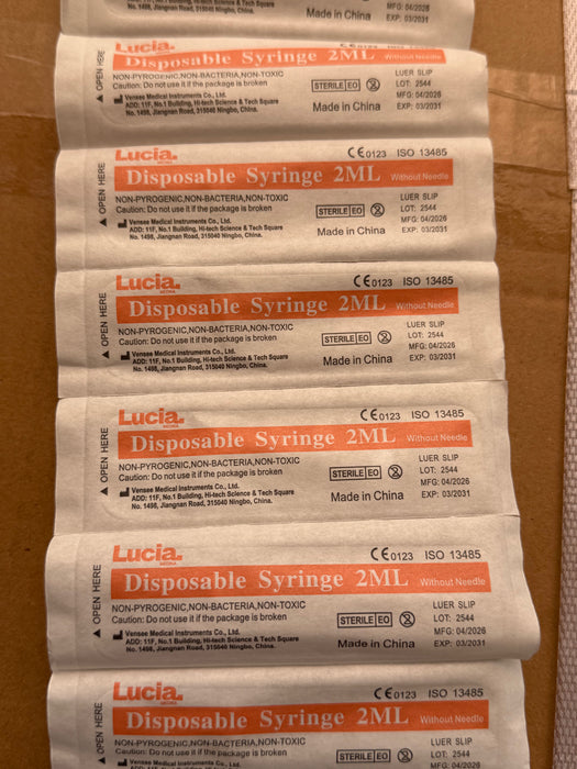 Disposable Syringes Without Needles